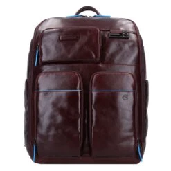 Piquadro Blue Square Revamp Sac à Dos RFID Cuir 42 Cm Compartiment Pour Ordinateur Portable