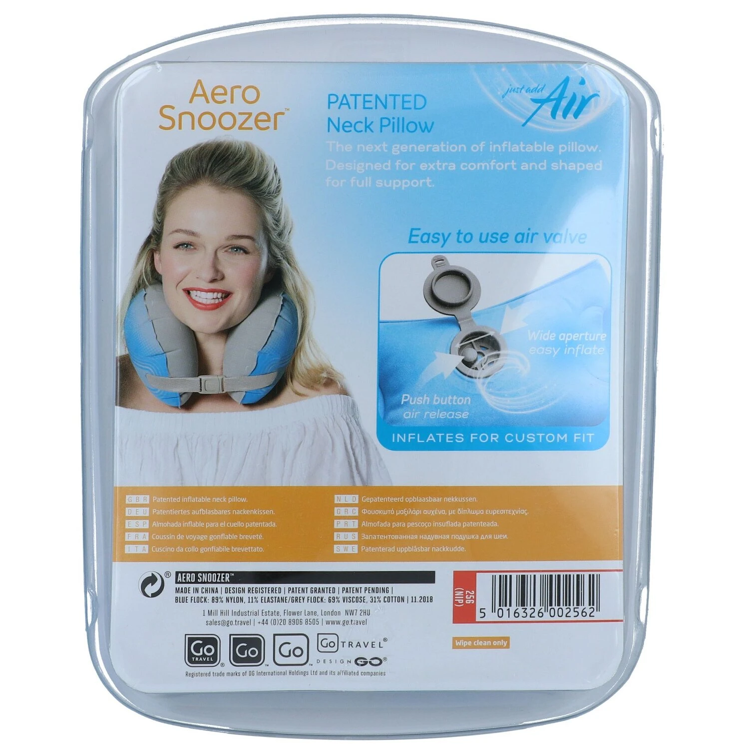 GO TRAVEL Aero Snoozer Coussin Gonfable 19 Cm 2 GO TRAVEL Aero Snoozer Coussin Gonfable 19 Cm – Image 2