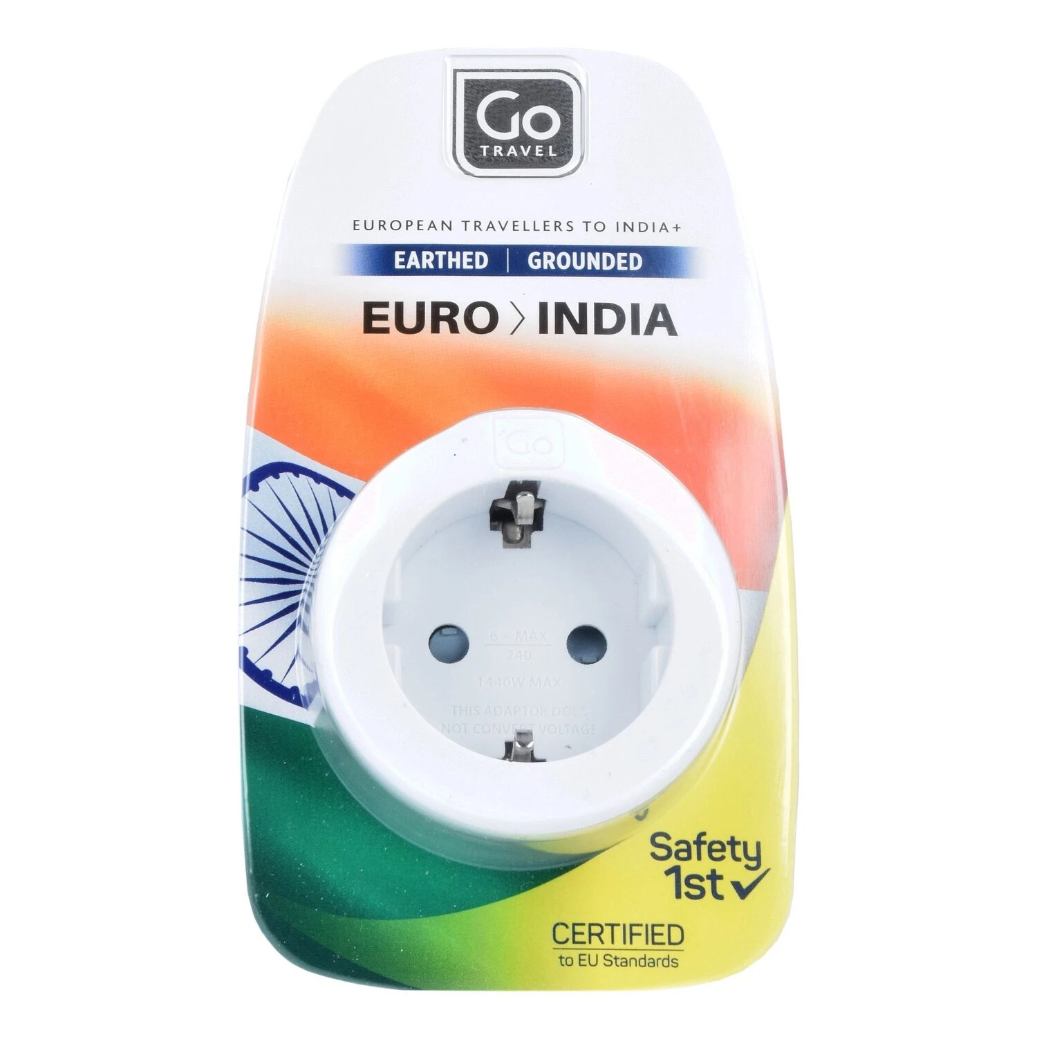 GO TRAVEL Adaptateur UE-Inde 5,5 Cm 1 GO TRAVEL Adaptateur UE-Inde 5,5 Cm