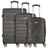 Bergamo 4 Roulettes Set De Valises 3 Pièces