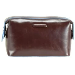 Piquadro Blue Square Trousse De Toilette Cuir 23 Cm